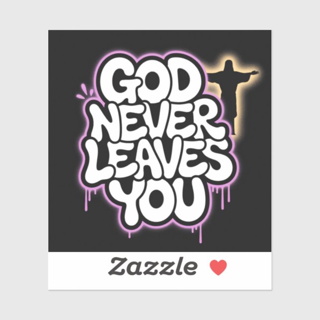 Gott Verlasst Sie nie - Black Edition Aufkleber (Blatt)