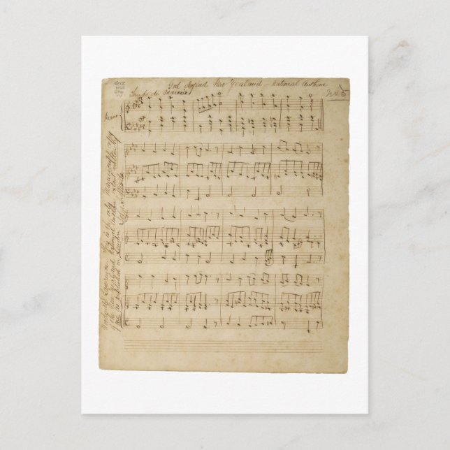 Gott verteidigt Neuseeland Original Manuskript 187 Postkarte (Vorderseite)