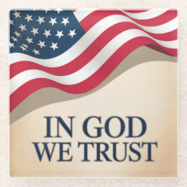 Gott vertrauen wir dem amerikanischen Untersetzer 