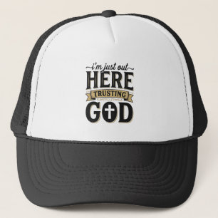 Gott vertrauendes christliches Zitat Vintage T-Shi Truckerkappe