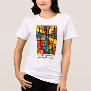 Gott verwandelt zerbrochene Stücke in Meisterwerke Tri-Blend Shirt
