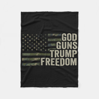 Gott Waffen Trump Freiheit - Lustige Tarnung Pro W Fleecedecke