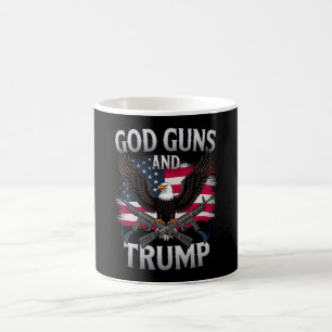 Gott Waffen Und Trump Adler Amerikanische Flagge V Kaffeetasse