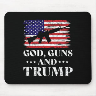 Gott Waffen und Trump Mousepad