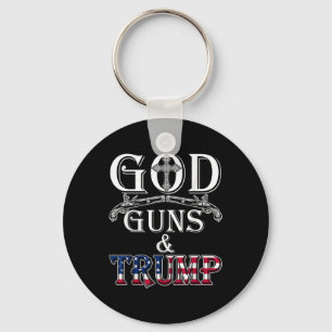 Gott Waffen und Trump Shirt 2. Zusatzartikel zum S Schlüsselanhänger