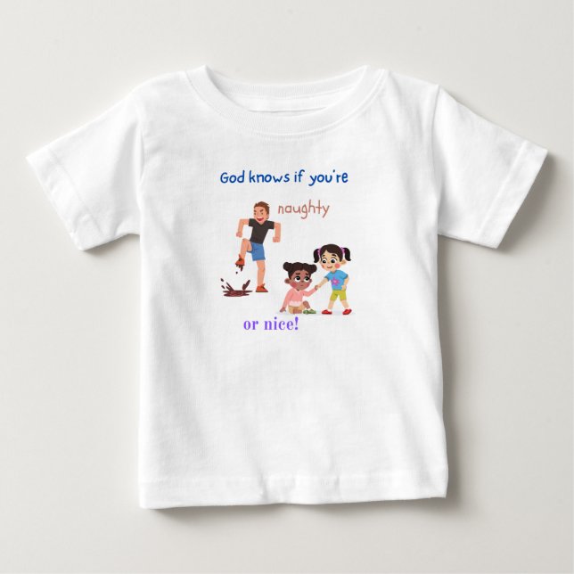 Gott weiß baby t-shirt (Vorderseite)