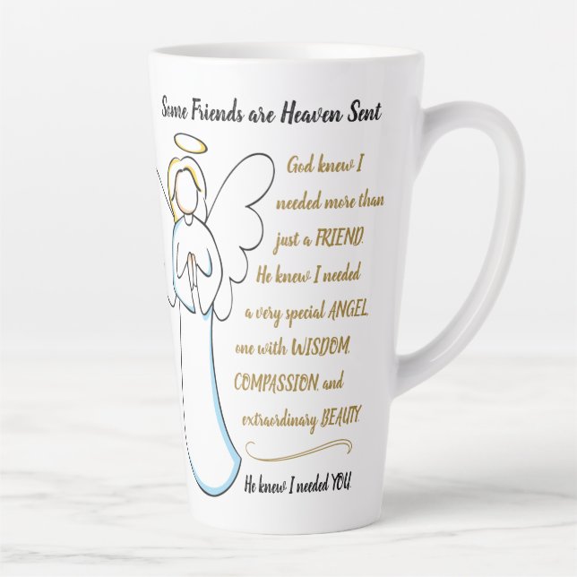 Gott weiß ich brauche Freundschaft Latte Tasse (Rechts)