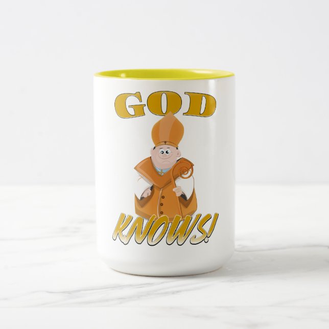 Gott weiß! zweifarbige tasse (Mittel)