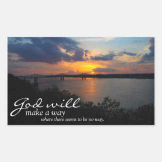 Gott wird einen Weg machen, scheint es keinen Weg  Rechteckiger Aufkleber