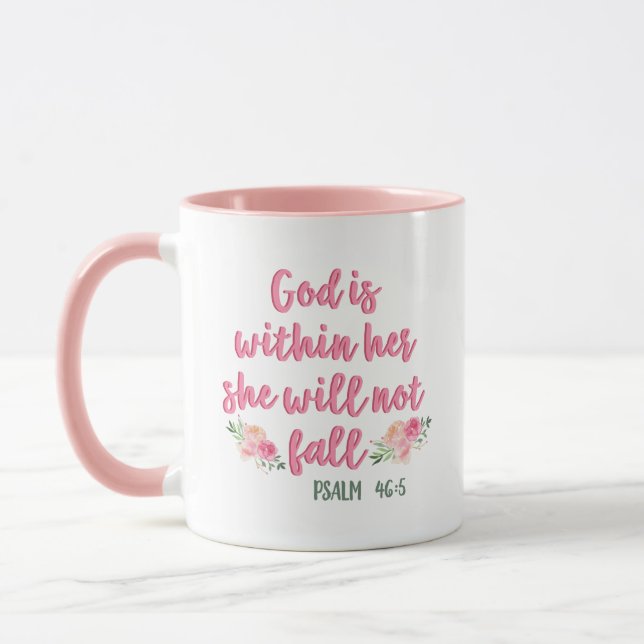Gott wird in ihr nicht fallen // Bibelverse Tasse (Links)