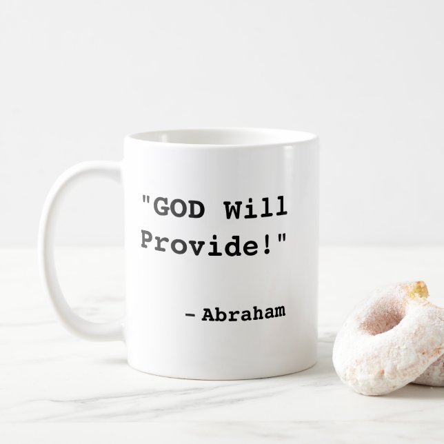 "GOTT wird liefern!" - Faithful Bible Verse - Kaffeetasse (Mit Donut)