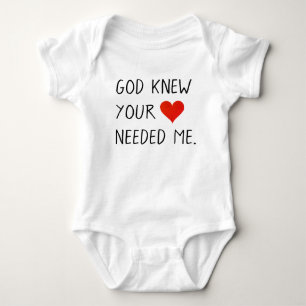 Gott wusste dein Herz brauchte mich Religiöse Rot Baby Strampler