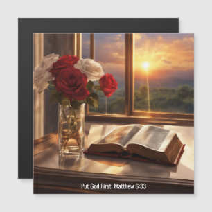 Gott zuerst - Poster Magnetkarte