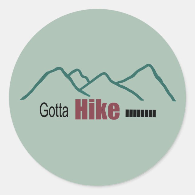 Gotta Hike Mountains Simplistic Sticker (Vorderseite)