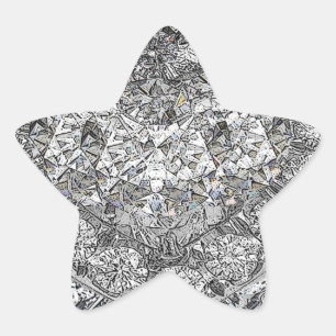 Gotta Lotta Diamonds Hintergrund Stern-Aufkleber