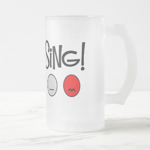 gottasing6 mattglas bierglas