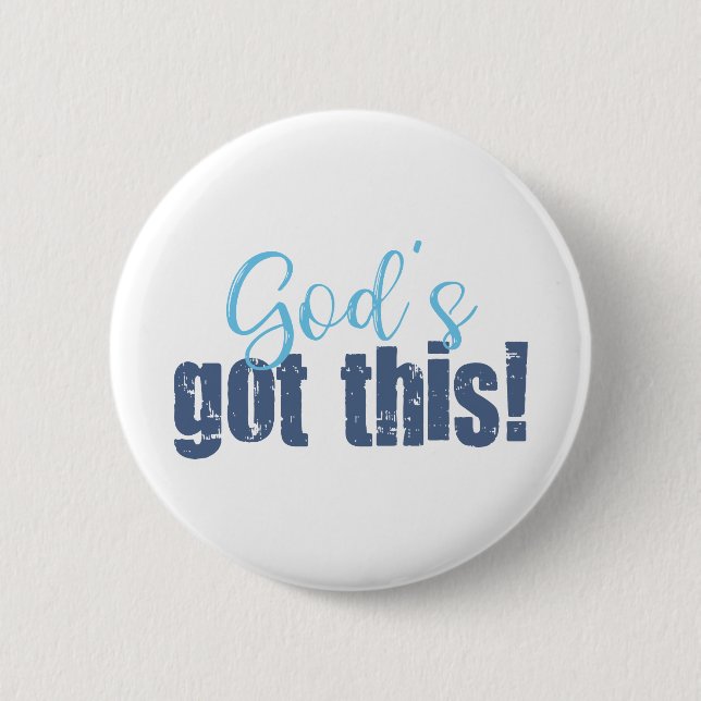 Götter got dieses Blau Button (Vorderseite)