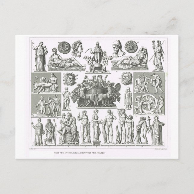 Götter und mythische Wesen Postkarte (Vorderseite)