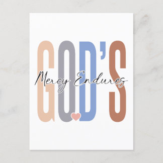 Gottes Barmherzigkeit hält an, glaube an Gott, ver Postkarte