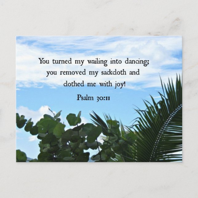 Gottes Barmherzigkeit: Psalm 103:12 Postkarte (Vorderseite)