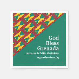 GOTTES BLESS GRENADA Benutzerdefinierter Text GRÜN Serviette