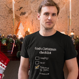 GOTTES CHRISTMAS CHECKLIST Christliche Männer T-Shirt