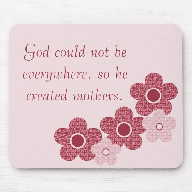 Gottes erschaffene Mütter Gemusterte Blume Mousepa Mousepad (Vorne)