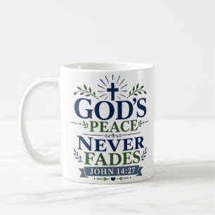 Gottes Frieden verblasst nie Zitat zum Morgenlob Kaffeetasse
