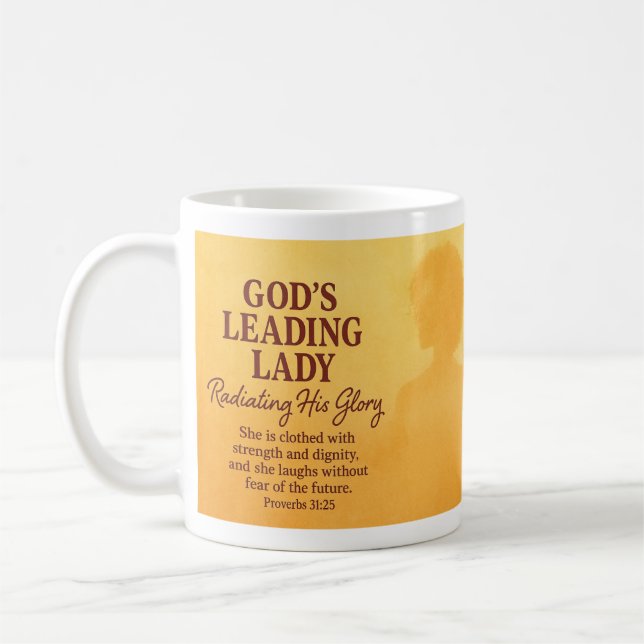 Gottes führende Lady Kaffeetasse (Links)