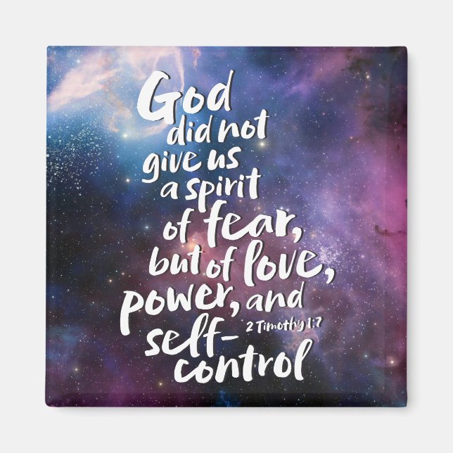 GOTTES Geist der Liebe - KEINE ANGST - POWER Bible Magnet (Vorne)