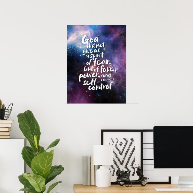 GOTTES Geist der Liebe - KEINE ANGST - POWER Bible Poster (Heimbüro)