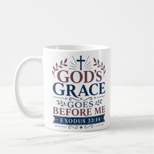 Gottes Gnade geht mir voraus Bibelstelle Kaffeetasse