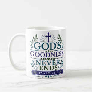 Gottes Güte endet nie Christlicher Glaubenszitat Kaffeetasse