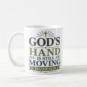 Gottes Hand bewegt sich noch Minimalistische Schri Kaffeetasse
