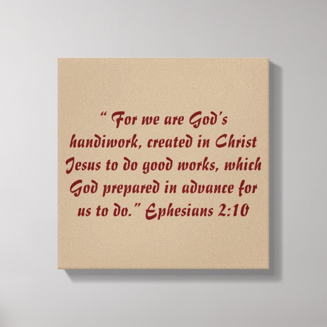 "Gottes Handiwork" 12 x 12 Schrift Wrapped Canvas Leinwanddruck (Vorderseite)