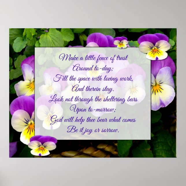 Gottes Hilfe Tag für Tag Poster (Vorne)