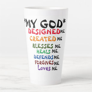 ** Gottes Ich erschaffen** Latte Tasse