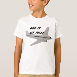 Gottes ist mein Pilot (graues Flugzeug) T-Shirt