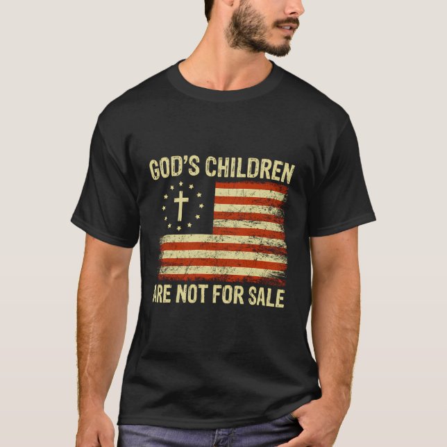 Gottes Kinder sind nicht für den Verkauf US Flag A T-Shirt (Vorderseite)
