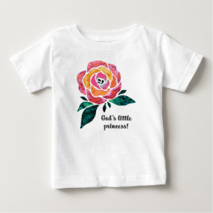 Gottes kleines Prinzessin Modernes Kleinkind Ruffl Baby T-shirt