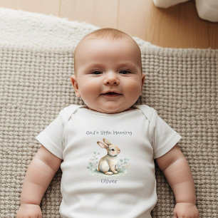 Gottes kleines Segen-Häschen Neugeborenes Baby Strampler
