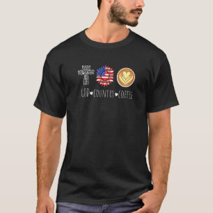 Gottes Land Kaffee Patriotische Meme für Kaffee Lo T-Shirt