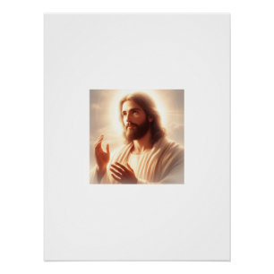 Gottes Licht: Ein Portrait von Herrn Jesus Christu Poster
