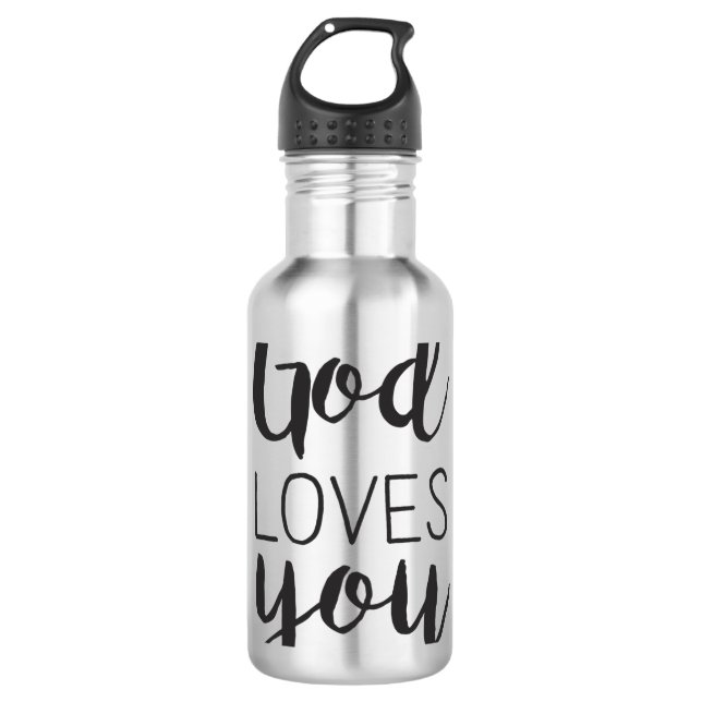 Gottes Liebe Edelstahlflasche (Vorderseite)