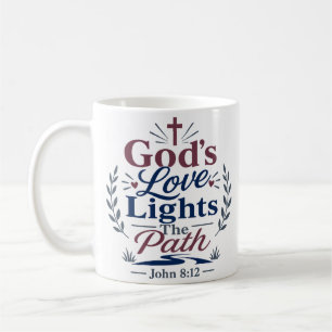 Gottes Liebe erleuchtet den christlichen Wegweis Kaffeetasse