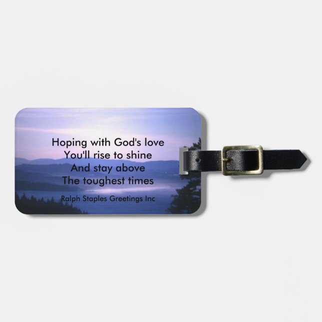 Gottes Liebe Gepäckanhänger (Vorderseite horizontal)