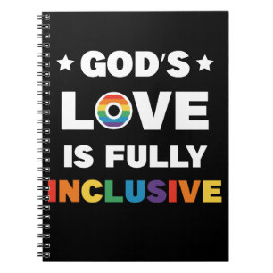 Gottes Liebe ist völlig inklusiv Schwule LGBT Prid Notizblock
