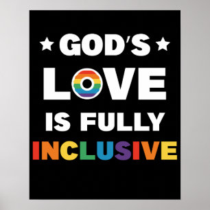 Gottes Liebe ist völlig inklusiver Monat des Stolz Poster
