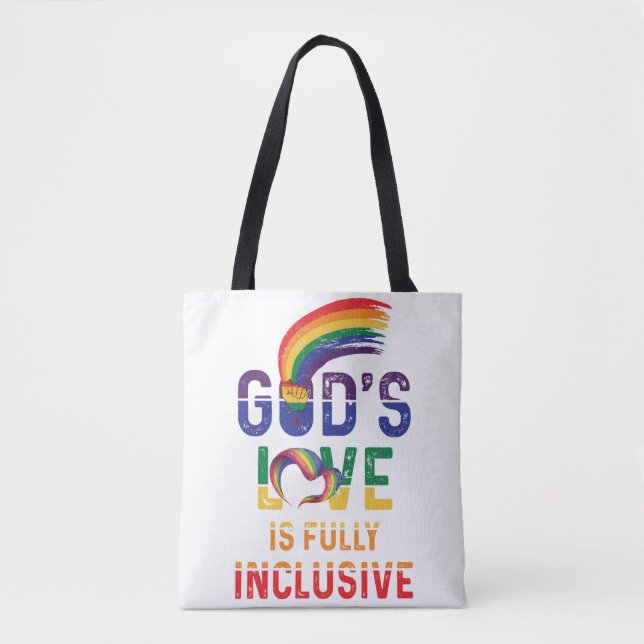 Gottes Liebe ist vollständig inklusiv LGBTQ Allein Tasche (Vorderseite)