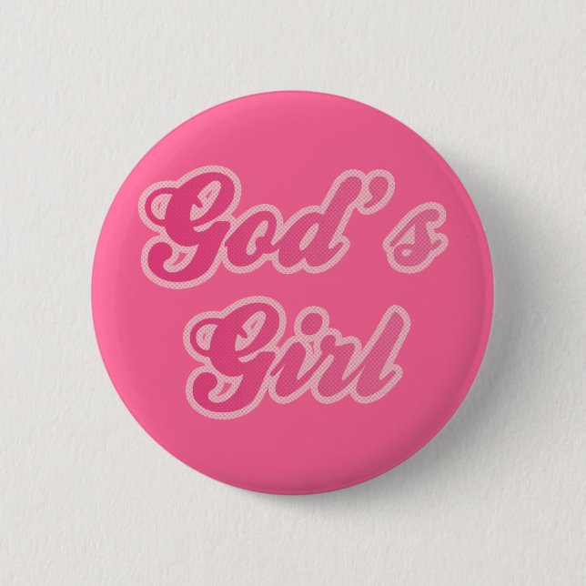 Gottes Mädchen Button (Vorderseite)